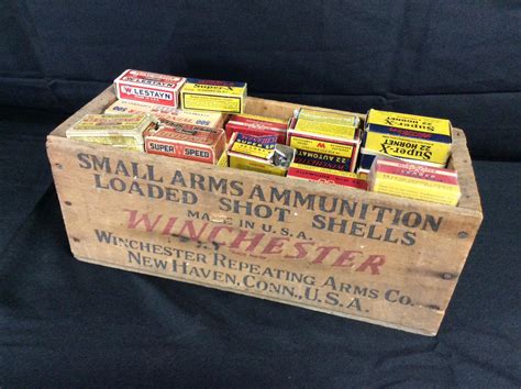 antique metal ammo boxes|collectible 22 cal ammo boxes.